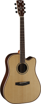 גיטרה אקוסטית מוגברת כולל ארגז CORT AS-M5 NAT