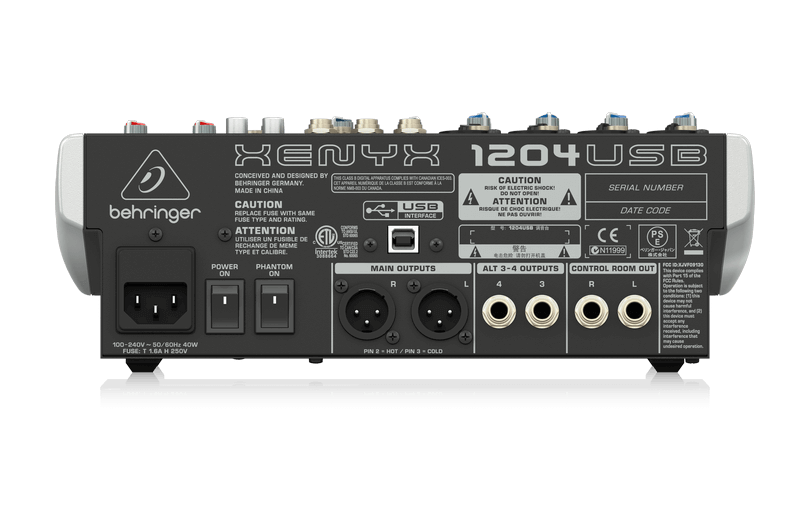 מיקסר 12 ערוצים Behringer 1204USB – תמונה 3